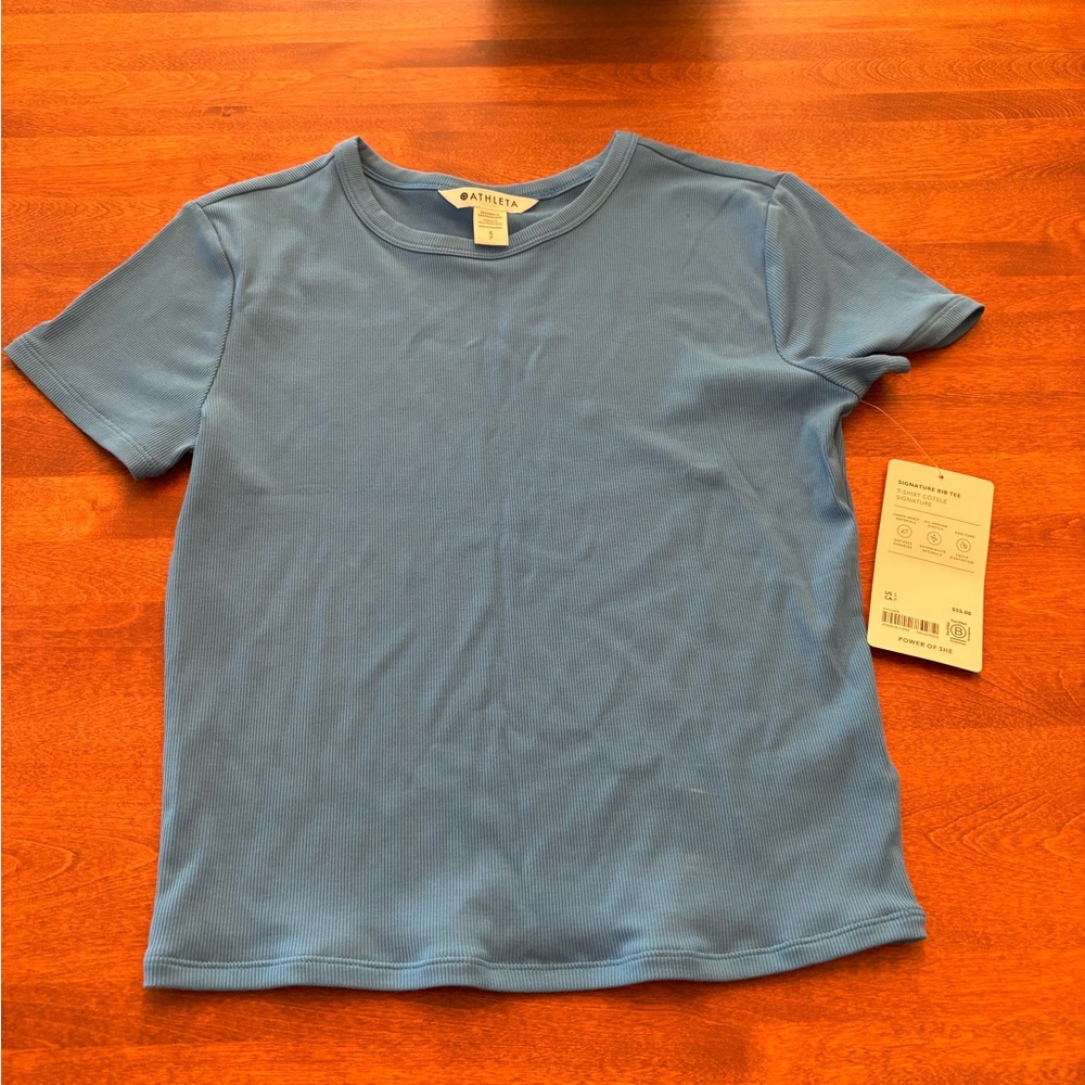Athleta small signature rib tee